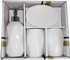 Generic Ceramic Bathroom Set 4 PCS (Toothbrush Holder, Soap Dish, Lotion Dispense And Cup) White