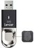 Lexar LJDF35-32GBNL Jumpdrive Fingerprint F35 32 GB USB 3.0 Flash Drive, Black/Silver
