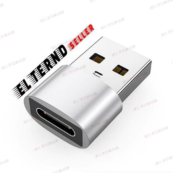 OTG Adapter USB Male To Type C Female - Silver