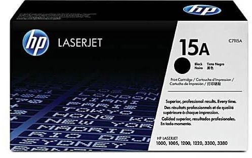 HP 15A Black Original Laser Jet Toner Cartridge, C7115A