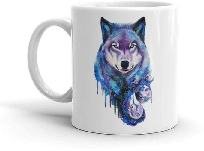 Rainbow Wolf Mug - White