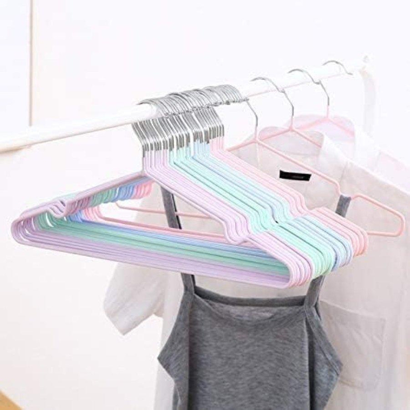 10pcs Clothes Hangers Household Non-slip Metal Drying Rack