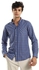Andora Royal Blue Casual Checkered Buttoned Shirt