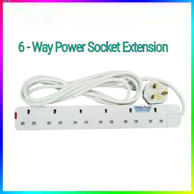 Power King Heavy Duty 6-Way Power / Socket Extension Cable