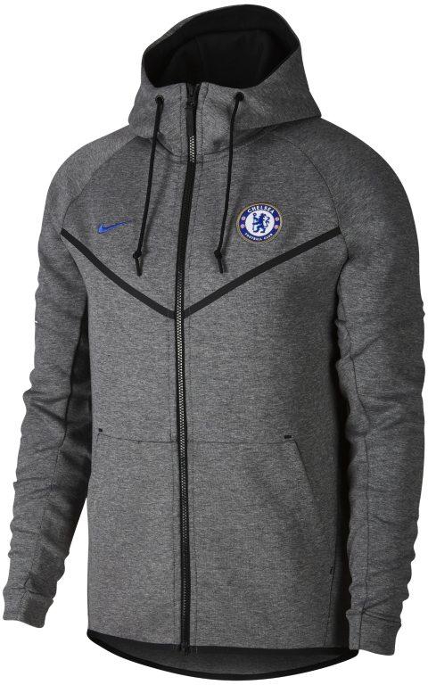 Chelsea FC Tech Fleece Windrunner Men's Hoodie - Grey