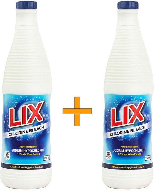Lix Chlorine Regular 750ml + Regular 750ml