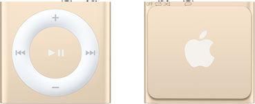 Apple iPod shuffle 4th Generation 2015, 2GB, Gold - MKM92LL/A