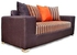OMEGA FURNITURE BROWN AND ORANGE 7 Seater Sofa. '' (Delivery To Lagos Only)