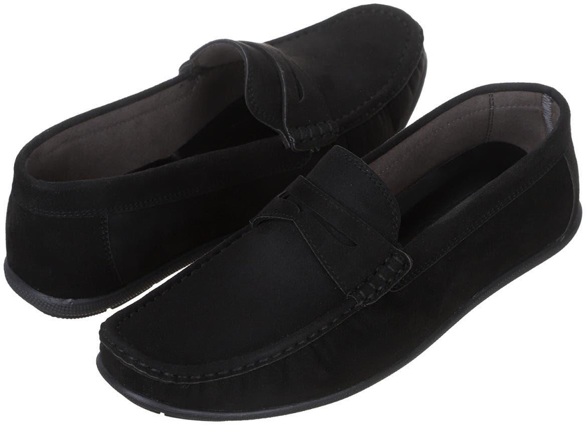 Get Vinitto Suede Slip On Shoe For Men, 43 EU - Black with best offers | Raneen.com