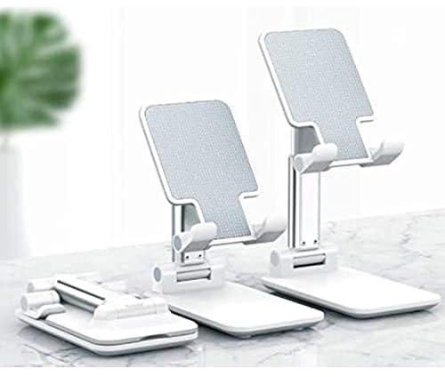 TOPHIG - Foldable, Portable Mobile Stand, Mobile Holder, Cell phone holder/Cell phone stand, Table stand, Multipurpose, adjustable phone and tablet stand (White)