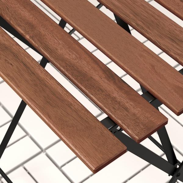 TÄRNÖ Table+2 chairs, outdoor, black/light brown stained/Frösön/Duvholmen beige - IKEA
