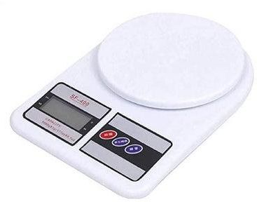 Electronic Digital Kitchen Scale A Timer And Clock White 10kg