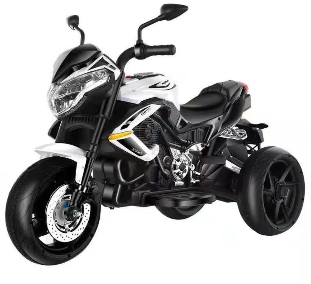 Myts - 6v Kids Electric Motorcycle Rideon - White- Babystore.ae