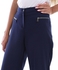 Esla Formal Regular Fit Solid Pants - Navy Blue