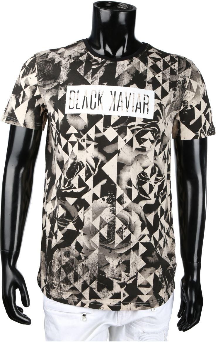 Hip Hop T-Shirt For Men by Black Kaviar, Size S, Beige