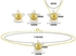 18 Karat Solid Yellow Gold 10 mm Mother Of Pearl Flower Shape With 4 mm Pearl Jewellery Set