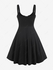 Gothic Lace Up Grommets Fit and Flare Dress - 4x | Us 26-28