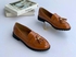 Unique Classic Ladies Slip-on Flat Shoes With Tassels - Brown