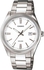 Casio Men's White Dial Stainless Steel Band Watch - MTP-1302D-7A1