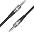 IQ Touch 3.5mm Aux Cable, Nylon braided 1 Meter Audio Cable, Male to Male AUX Cord Compatible with iPad, Samsung Phones, Tablets, Car Home Stereos, Headphones, Speaker, Black