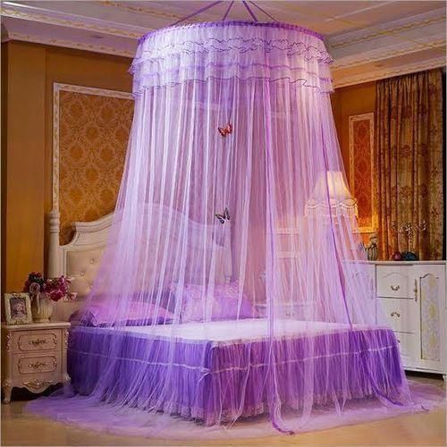 Fashion Round Mosquito Net (WITH FREE BUTTERFLY STICKERS) All Types Of Beds - Purple