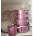 Generic Turkish Ceramic Cookware Set - 15 Pcs - Light Pink