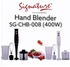 Signature 4 in 1 Hand Blender with Whisk & Chopper- W