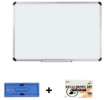 Magnetic White Board 45*60 Cm+ 12 Marker + Duster