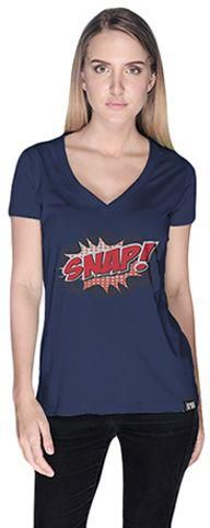 Creo Snap Retro  T-Shirt For Women - Xl, Navy Blue