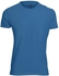 Lemarche Solid Rounded Men Casual T-shirt - Blue