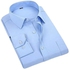 Fashion Sky Blue Formal Official Long Sleeved Shirt-Slim Fit