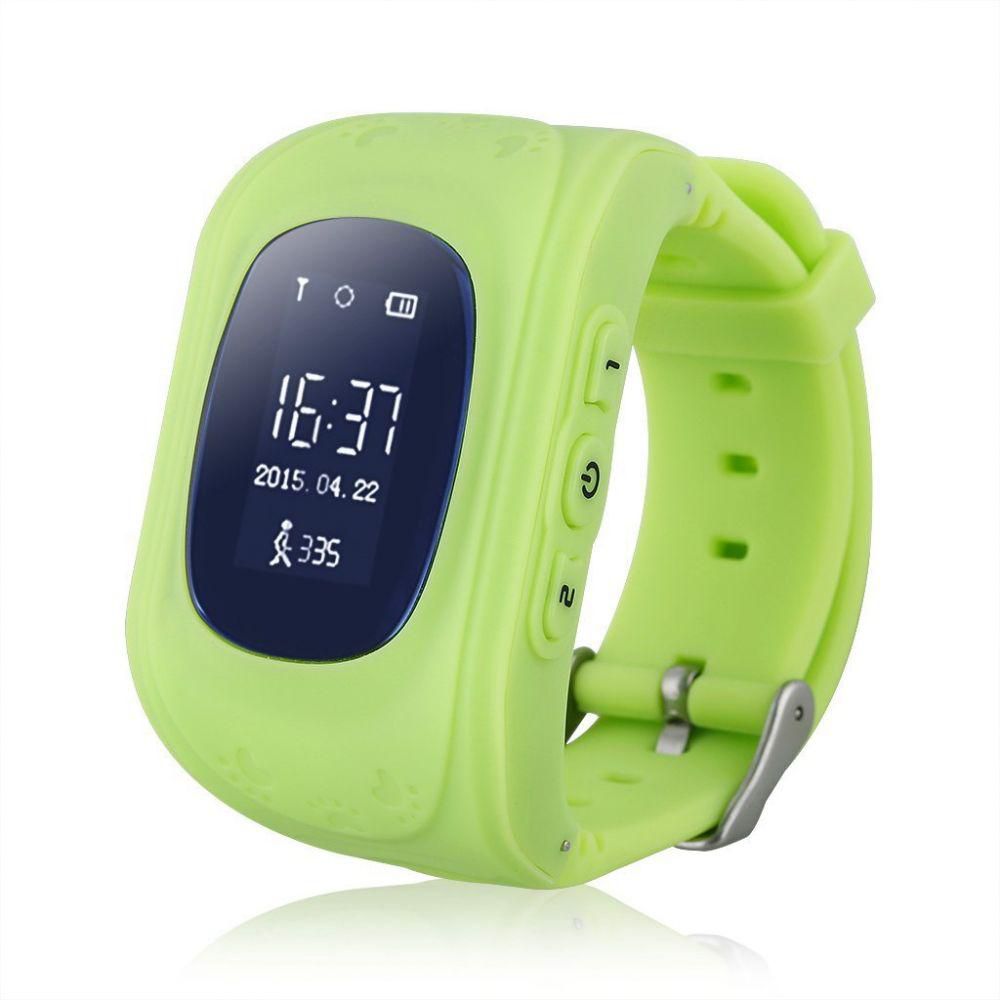Q50 Kids Smart Watch GPS LBS Double Location Safe Children Watch Activity Tracker SOS Card - Green