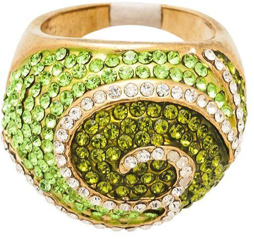 Fashion Ring With "Green"Color-"391ANT"