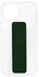 غطاء حماية واق مزود بمسند وحزام للإصبع ومقبض يد لهاتف آيفون 13 برو أخضر/ شفاف