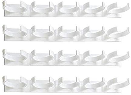 Clip N Store Spice Rack for Home Kitchen - 20 Jars, 4 Pieces (White)