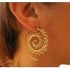 Brass Spiral Earrings by Ronibiza Jewelry