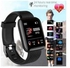ID116 WOHRAM Plus Bluetooth Fitness Smart Watch for Men Women and Kids Activity Tracker. Functions Like Steps Counter, Calorie Counter, Color Display 1.3 inch