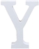 حروف خشبية مزخرفة على شكل حرف Y لتزيين غرفة نوم الاطفال من روزي مومنتون، طول 8 سم، ابيض (حرف Y)