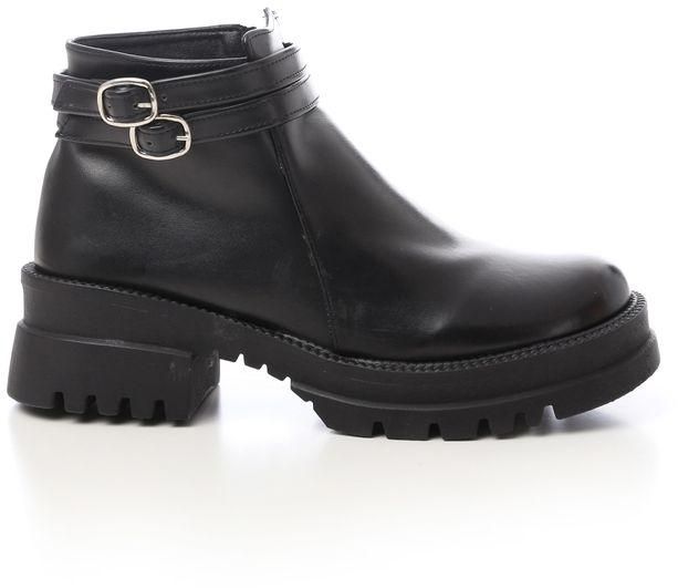 Mr Joe Side Zipper Leather Ankle Boots - Black