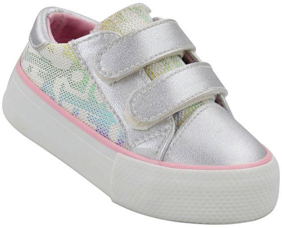 Fashion Flat Sneakers Shoes - Comfortable Slip-on Shoes For Kids - Silver Color