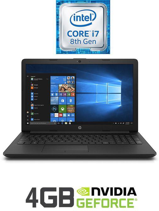 HP 15-da1015ne Laptop - Intel Core I7 - 8GB RAM - 1TB HDD - 15.6-inch FHD - 4GB GPU - DOS - Jet Black