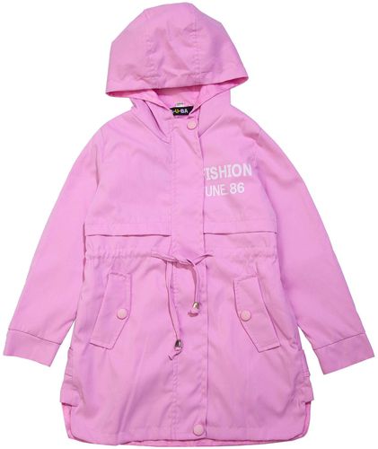 YA-U-BA Elegant Kids Girls Hooded Jacket, 5-6Years, Pink