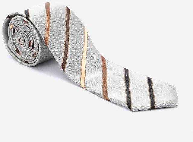 Cellini Striped Tie - Grey