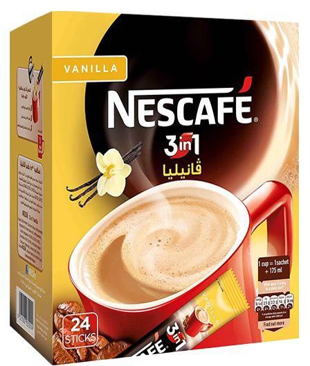 Nescafe 3 In 1 Vanilla Instant Coffee - 18g x 24 Sachets