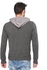 Tokyo Laundry Charcoal Marl Mixed High Neck Hoodie & Sweatshirt For Men