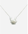 SIRAN Reindeer Horns White Creamy Pearl Pendant Necklace
