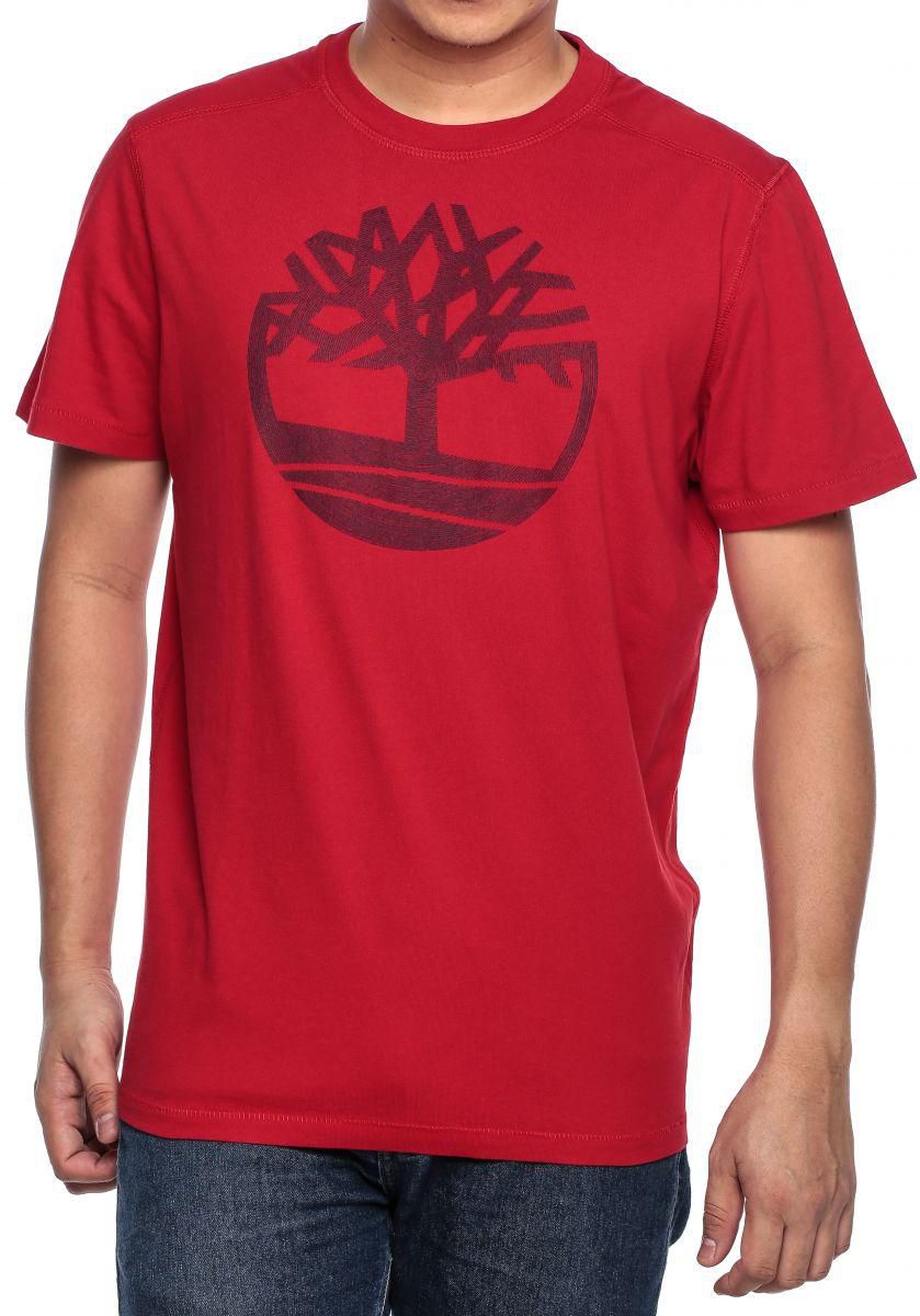 Timberland TB08466J625 Printed T-Shirt for Men - XL, Red