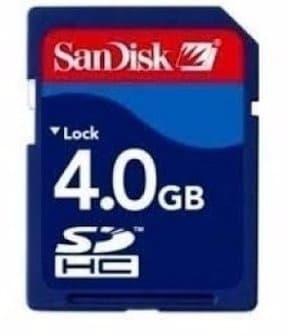 SanDisk SDHC Memory Card - 4GB