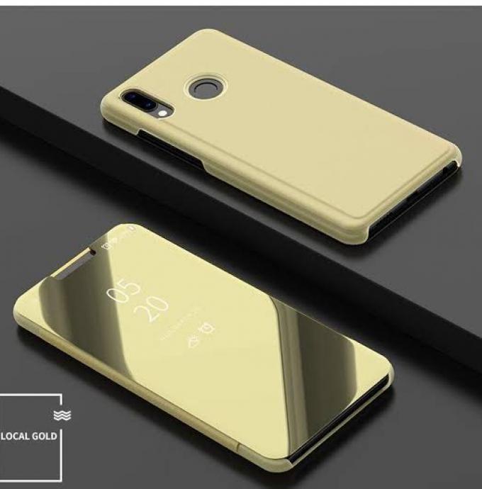HUAWEI Y9 2019 Clear View Cover - Gold