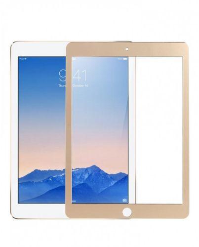 Speeed Tempered Glass Screen Protector with Gold Metal frame for iPad Air - Transparent